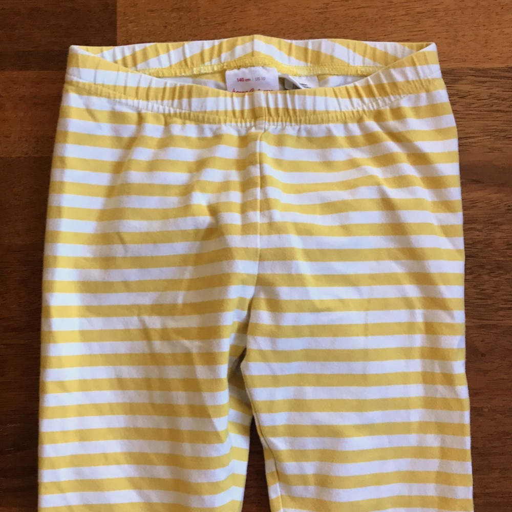 Hanna Andersson leggings 140 yellow/white